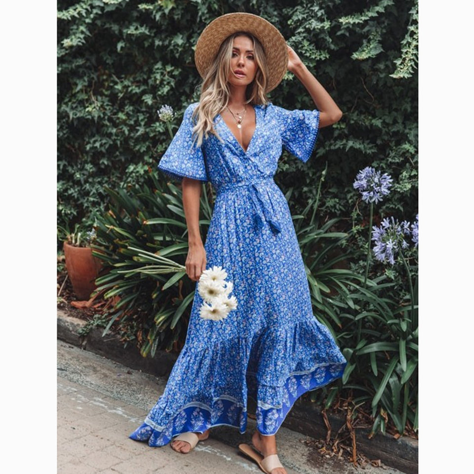 Frieda Boho Maxi Dress Women Summer Elegant
