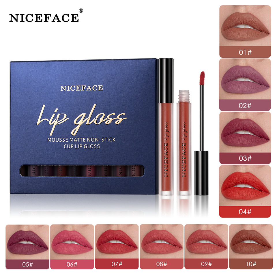 Niceface New Quality Lip Glaze Velvet Matte Lip Glaze Set Matte