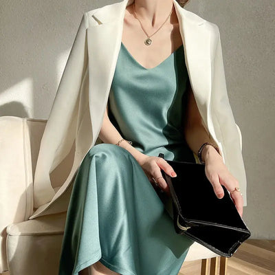 Abito lungo morbido vintage donna scollato MUST HAVE
