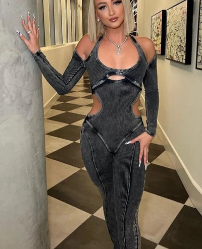 Jumpsuit tecnica con aperture donna y2k MUST HAVE BAD PEOPLE