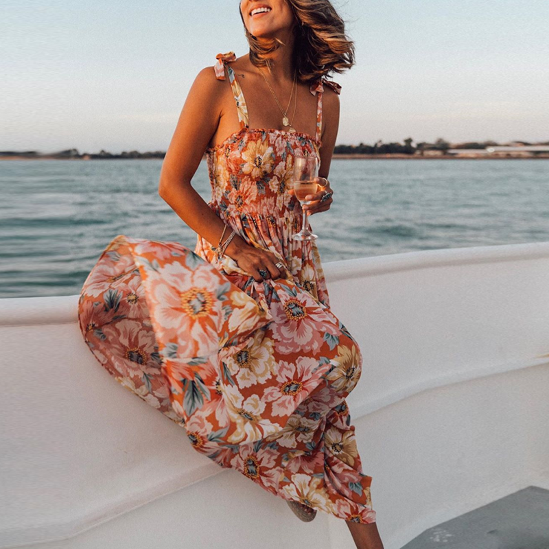 Long bohemian dress for women