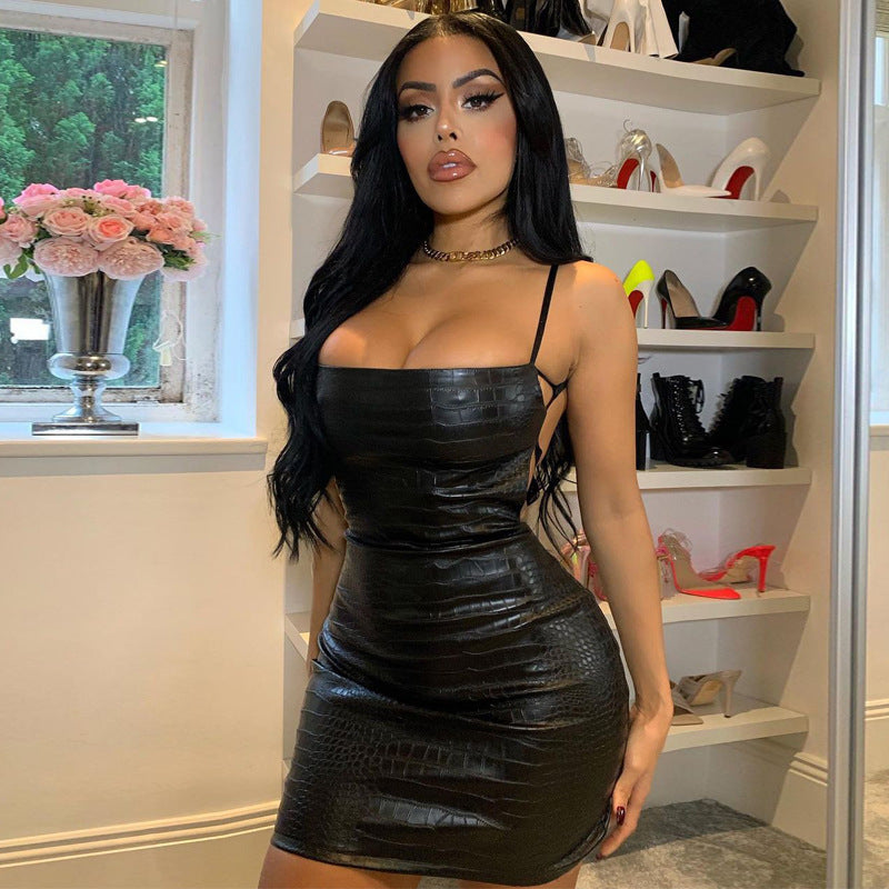 Vestido Liana de piel sintética para mujer