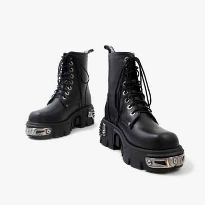 Anfibio donna carroarmato con rinforzi in ferro Black MUST HAVE