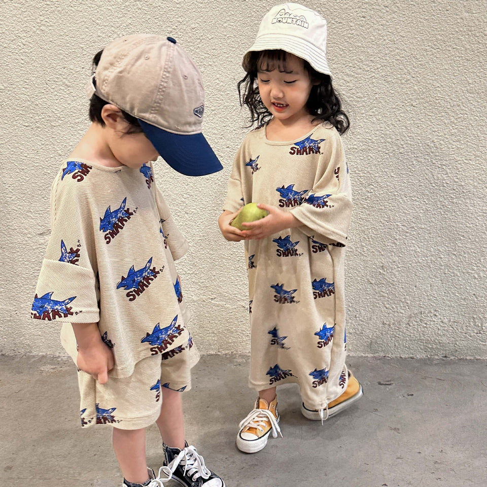 Shark kids unisex suit
