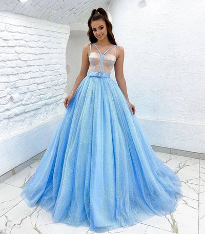 Abito lungo Jacquelyn sky blue CELEBRITY